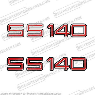 Fits Skeeter SS 140 Boat Logo Decals Red/White/Black - Set of 2 Decals