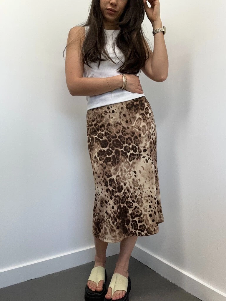 Cheetah midi 2025 slip skirt