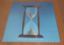 Styx Edge of the Century Promo 1990 Poster Hour Glass 2-Sided Flat 12x12
