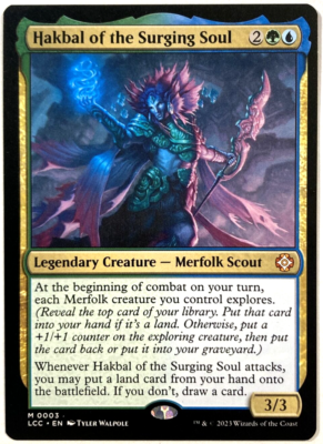 dog cards mtg Hakbal of the Surging Soul you may put a land card from your hand onto the battlefield Commander Merfolk Deck - Hakbal