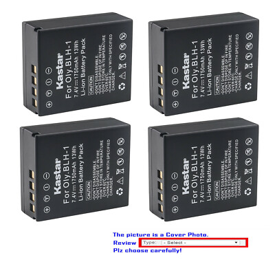 Kastar Fully Decoded Battery Replacement for OEM BLH-1 Olympus OM-D E-M1 Mark2