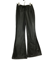 Shein Pants Womens Small Stretch Bell Bottom Flared Black Y2K Boho Hippie Goth