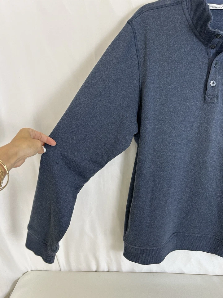 Свитер мужской Travis Mathew размер XL синий пуловер JUUL Labs на пуговицах с ложным вырезом толстовка - Изображение 2 из 4