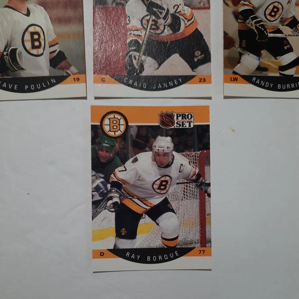 1990 Boston Bruins full team,  w/Bourque error Pro Set trading cards, near mint! - Image 2 of 4