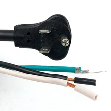 3pk Power Supply Cord 3 Prong Replacement Non Detachable Open End Pigtail 6FT