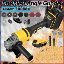 Cordless Angle Grinder with Battery and Charger & Disc Kit Power 1500W Sander UK