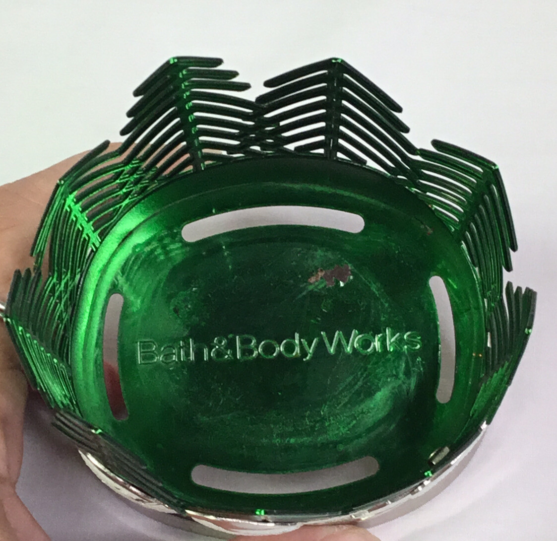 Bath And Body Works Snowmen Soap Dispenser Sleeve Holder Metal Pine