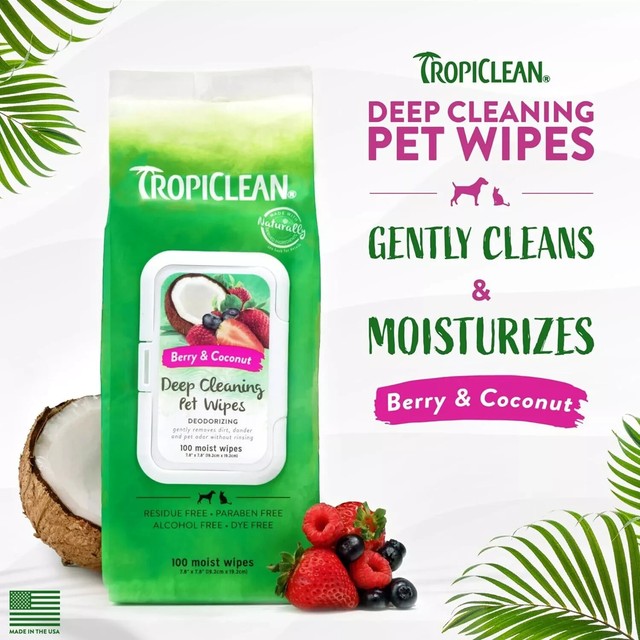 TropiClean Hypoallergenic Cleaning Wipes