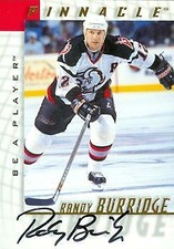 Randy Burridge autographed Hockey Card (Buffalo Sabres) 1998 Pinnacle BAP #79