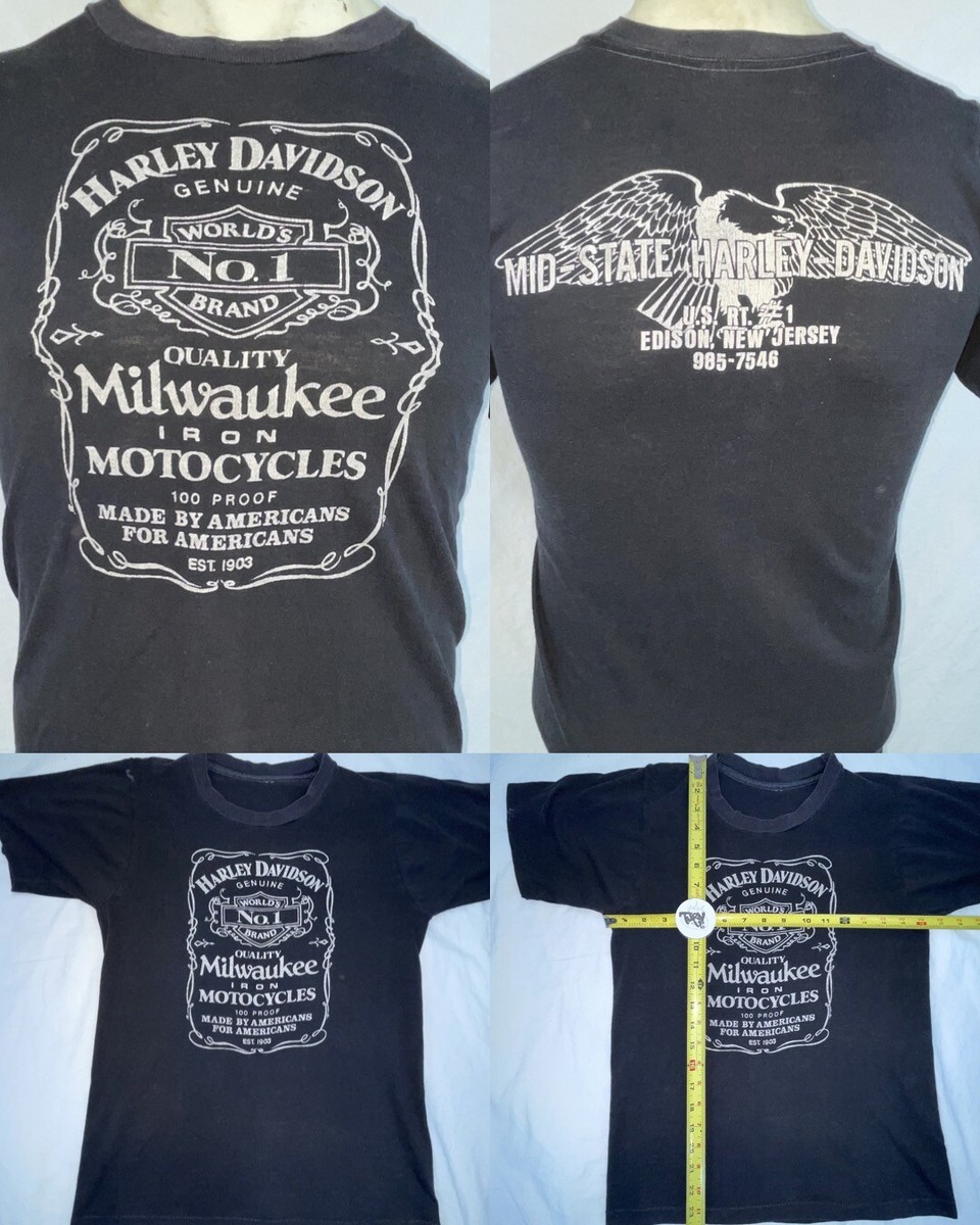 VTG 70S 80S 100%PROOF HARLEY DAVIDSON MOTORCYCLE BIKER MID STATE 