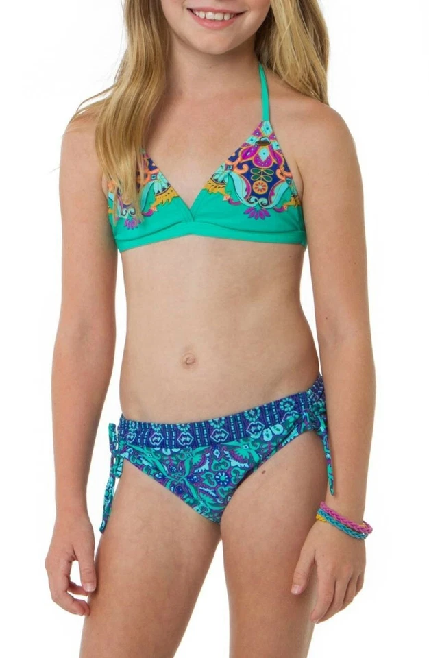 Top de bikini O'Neill 142214 verde 'majestuoso' para niñas grandes talla 10 Foto 3 de 4
