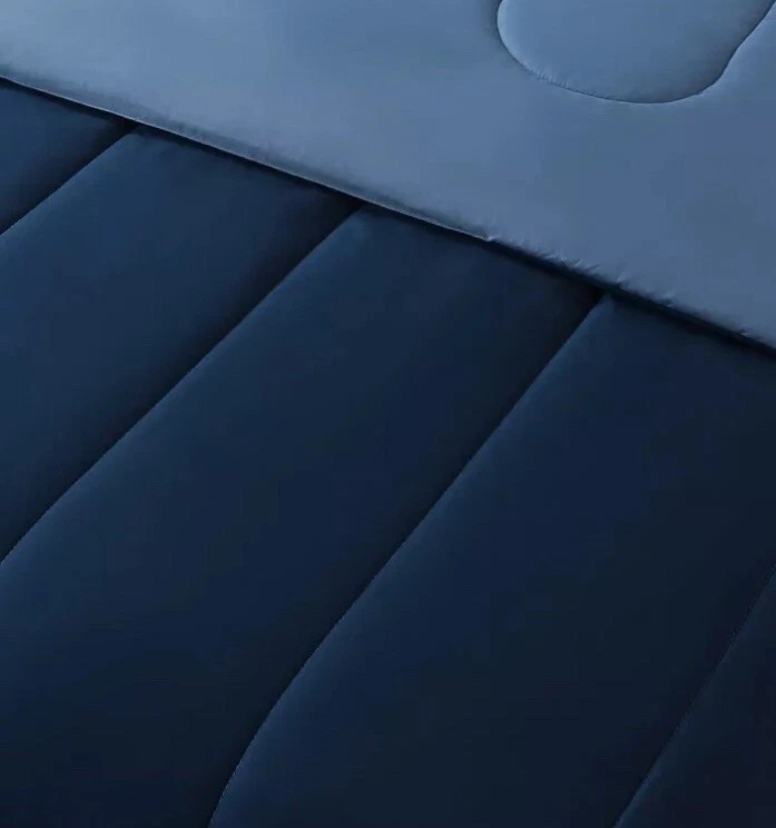 Edredón reversible de microfibra Mainstays, azul marino, doble/doble XL, adulto, unisex Foto 2 de 4