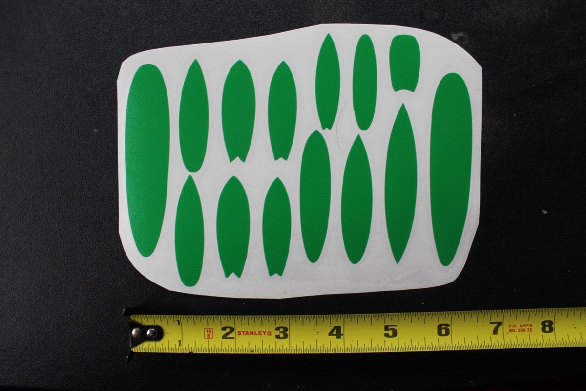 Surfboards Longboard Fish Green V45C Vintage Surfing Sticker