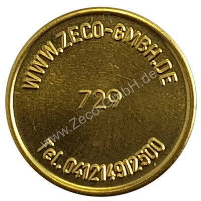 10x Zeco Wertmarke WM8 – Kompatibel Mit Miele 11729, Messing, 17 X 1,8 Mm, Für Waschmaschine