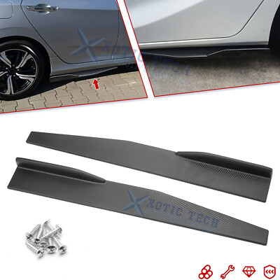 JDM Carbon Fiber ABS Side Skirt Rocker Splitters L+R Side For Lexus 2000-2021