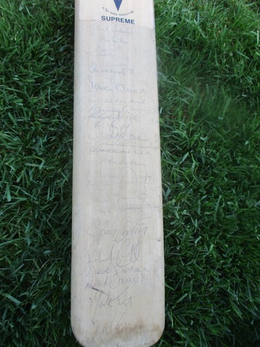 DUNCAN FEARNLEY SUPREME Cricket Bat 33" Lg Harrrow - weighs 1.2kg County Signed - Picture 21 of 24