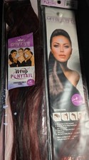 WRAP PONYTAIL- 1B/BG BLACK BURGUNDY 18 INCH