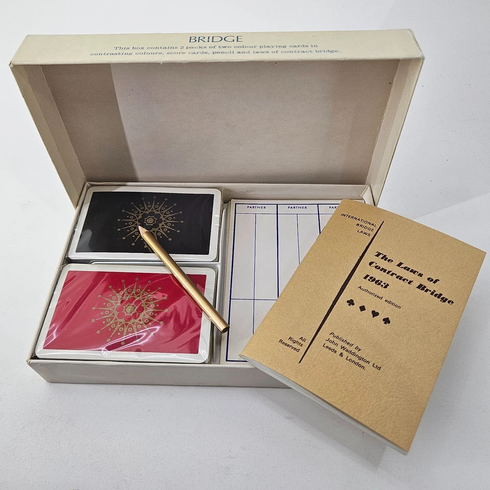 Vintage Waddingtons Bridge International Card Game 1963 Brand NEW Cards Sealed! - Image 2 of 4