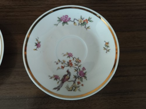 Kahla Germany BIRD OF PARADISE 9 Piece 3 Cups 5 Saucers 1 Side Plate - Picture 6 of 10