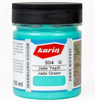 504- Jade Grün Marmorierfarbe |Ebru Boyasi jade yesili | marbling color