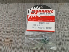 1/24 Dynamic #853 28T slot car metal inline crown gear w.set screw VINTAGE NOS