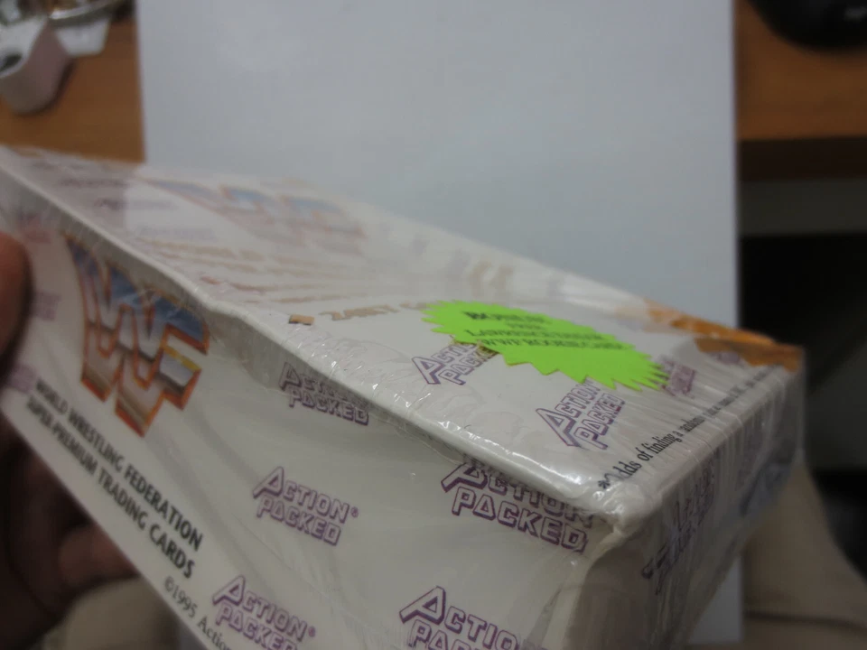 1995 Action Packed WWF Unopened Box (10) 6-Card Packs + Lawrence Taylor WWF RC - Image 4 of 4