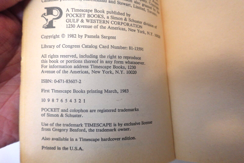 Timescape: The Golden Space (Pamela Sargent) (1983 paperback book) - Imagen 6 de 6