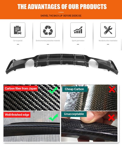 Carbon Fiber Rear Bumper Diffuser Lip Fits BMW 4series F32 F33 F36 M Sport 14-20 - Picture 7 of 19