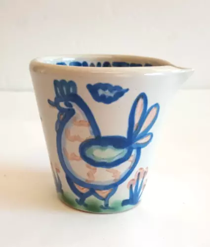 M. A. Hadley Pottery Firewater Country Chicken 4 oz Measuring Cup Jigger
