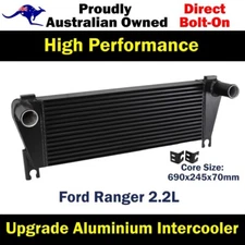 Turbo Pros Upgrade Aluminium 70mm Intercooler For Ford Ranger 2.2L
