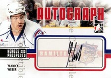 2009-10 ITG Heroes and Prospects Auto #AYW Yannick Weber