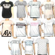 VICTORIAS SECRET LOGO GRAPHIC T-SHIRT TOP SHORT SLEEVE SLEEP SHIRT NWT Free Ship