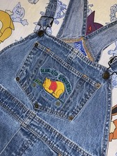 Vintage Winnie The Pooh Denim Overalls 1990s Winnie the Pooh Embroidered Disney