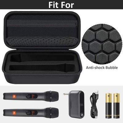 NEW Wireless Microphone Case for JBL Dual Mic System  Travel Bag Black Case Only