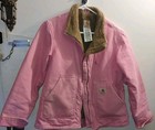Vintage Carhartt WJ022 PKR Sandstone Pink Sherpa Lined Women's Jacket Size Small