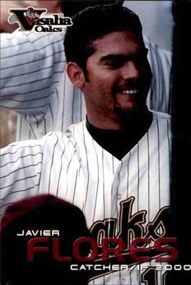 2000 Visalia Oaks Grandstand #10 Javier Flores Broken Arrow Oklahoma OK Card