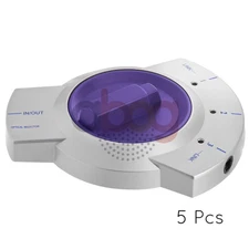 Lot of 5 Toslink 3-Way Selector Bi-Directional Optical Switch Jack to 3x Jacks