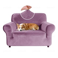 VELVET Elastic STRETCH SOFA COVERS Slipcover Protector Settee 1/2/3/4 Seater