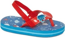 Zac & Evan Toddler/Little Boy Tugboats Flip Flops/Sandals, Size 5/6