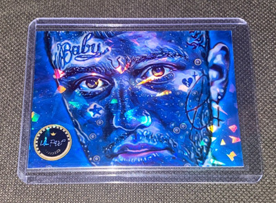 Lil Peep Star Shopping Art Custom Holofoil Prizm Card