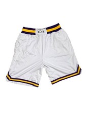 Pro Club Heavy Weight Mesh Shorts White Purple Gold Medium