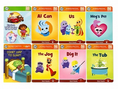 LeapFrog Tag Junior Board Books Lot Short Vowels Dora Cars Disney Learn Read (8)