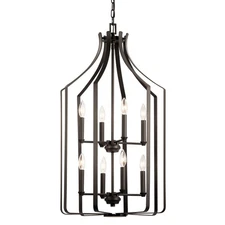 Kichler 42498 Bronze Morrigan 8-Light 19"W Taper Candle Chandelier