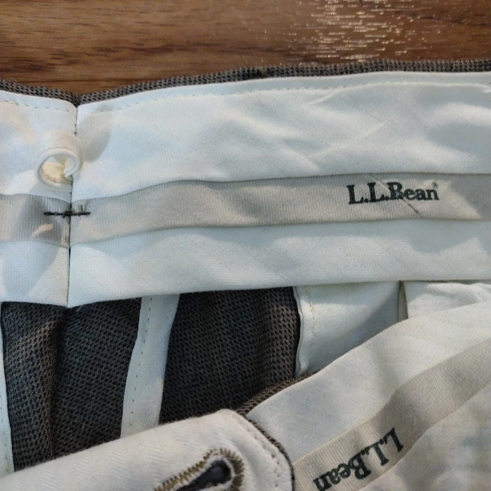 Calça social plissada masculina L.L.Bean 36x28 lã-cashmere – Multicolor - Imagem 4 de 4