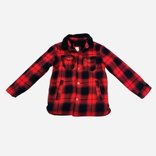 Gap Kids Buffalo Plaid Sherpa Jacket Shacket Boys Size L 10 