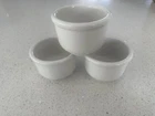 McCoy LTD White 5" Bowls Rolled Edge Chili Soup Heavy Resturauntware Pottery 3pc