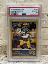 2019 Score Gold Zone /50 Aaron Rodgers PSA 10 Pop 1 🔥🔥🔥