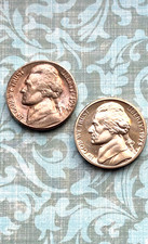 Nickel LOT- nice "BU" 1954S (natr'l tones) & a 1973"S" PROOF w/ CRISP FULL STEPS