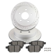 Rear Disc Brake Rotors And Ceramic Pads For 1998-2002 Oldsmobile Intrigue