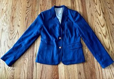 Banana Republic Women's Navy Blazer with Gold Buttons Size 6
